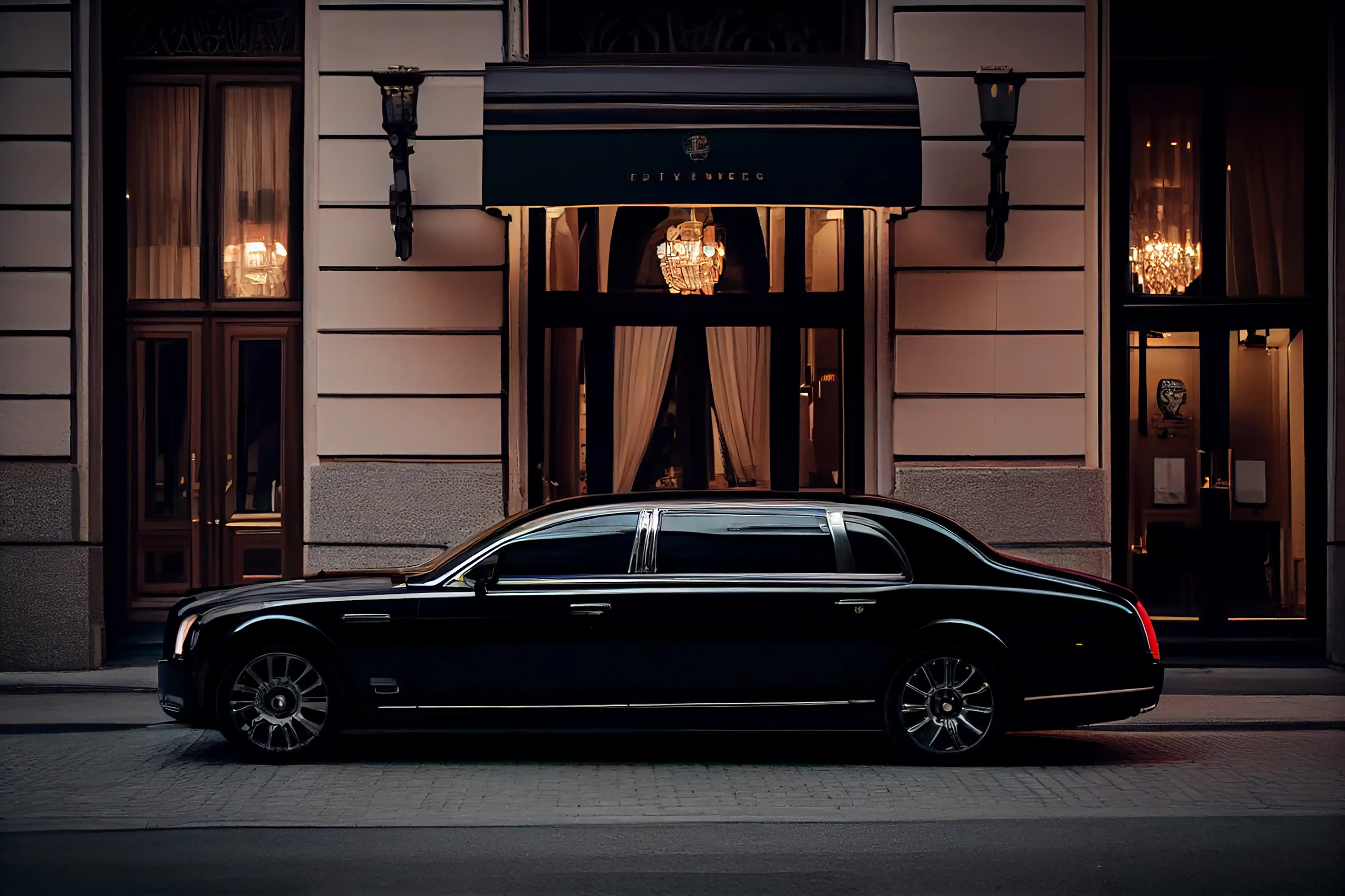Luxury chauffeur-driven car
